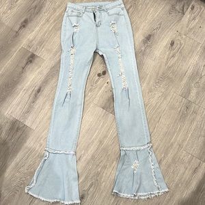 Light wash jeans